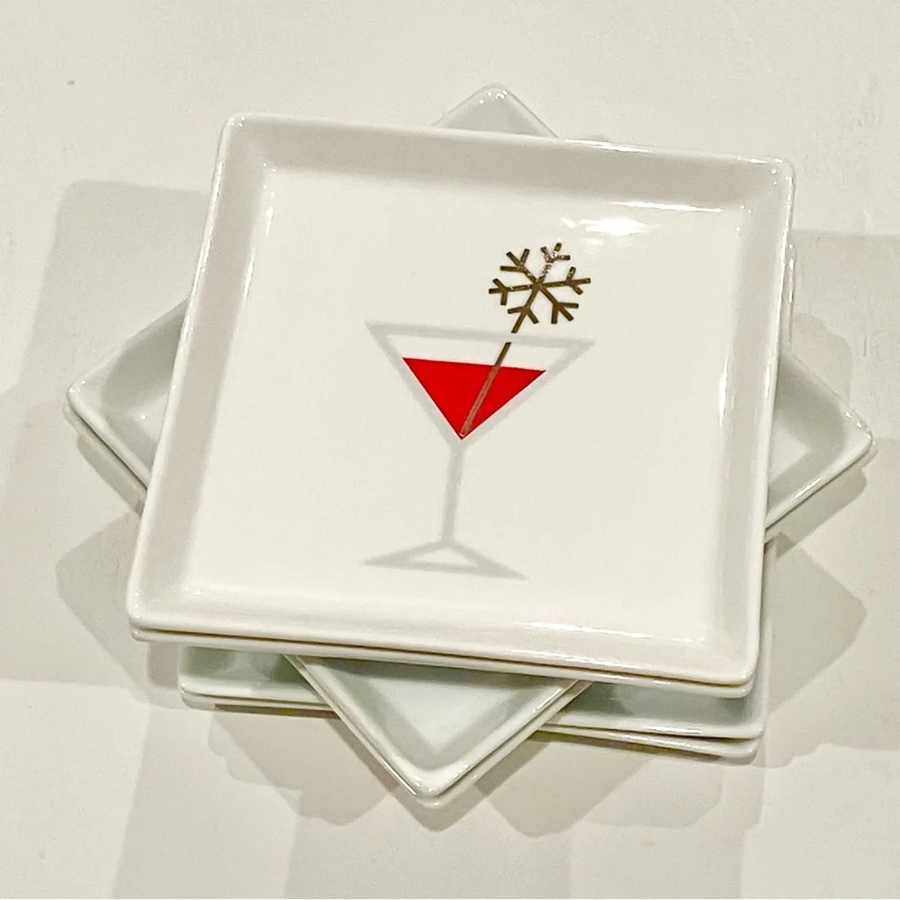 Crate&Barrel | Set of 6 Jack Frost Appetizer Plates